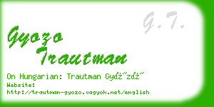 gyozo trautman business card